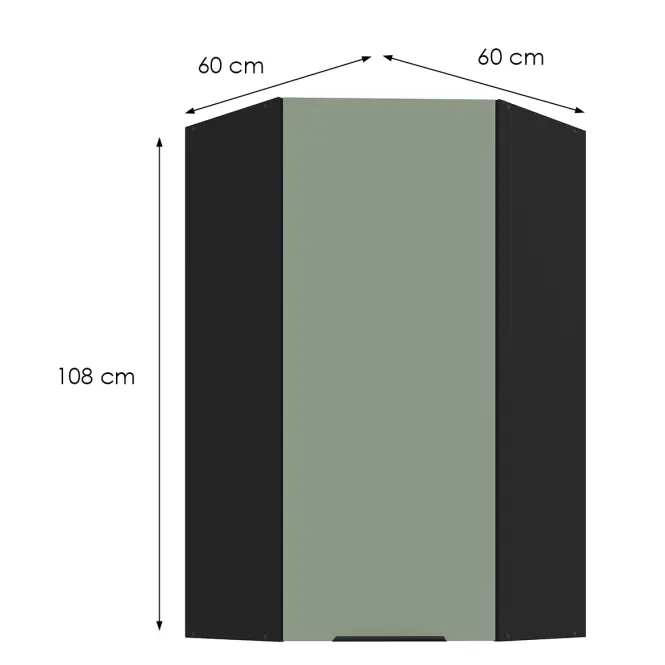 Kuchynská skrinka Aria-Sa/Bl Anti Fingerprint 60x60 Gn-108 1f (45°)