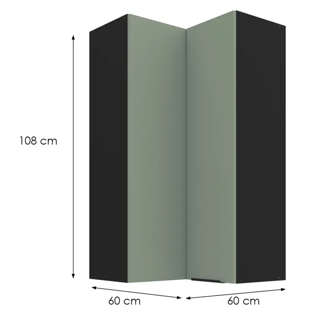 Kuchynská skrinka Aria-Sa/Bl Anti Fingerprint 60x60 Gn-108 2f (90°)