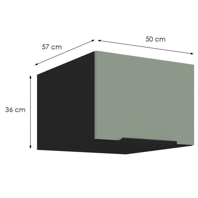 Kuchynská skrinka Aria-Sa/Bl Anti Fingerprint 50 Nagu-36 1f