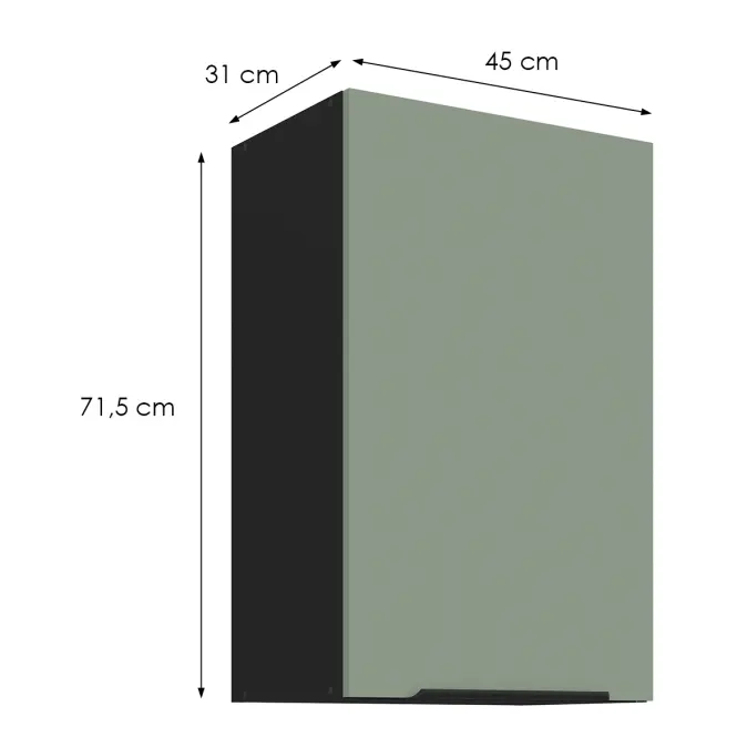 Kuchynská skrinka Aria-Sa/Bl Anti Fingerprint 45g-72 1f