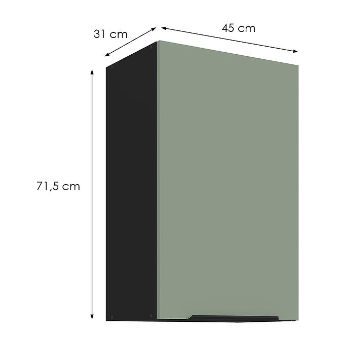 Kuchynská skrinka Aria-Sa/Bl Anti Fingerprint 45g-72 1f,2