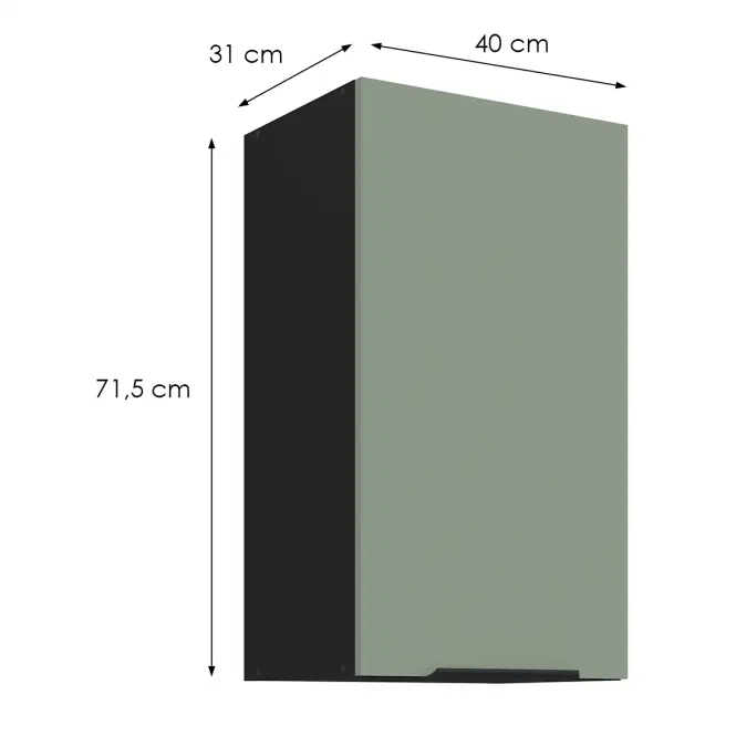 Kuchynská skrinka Aria-Sa/Bl Anti Fingerprint 40g-72 1f
