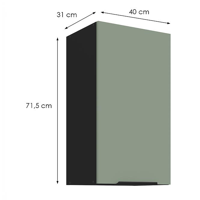 Kuchynská skrinka Aria-Sa/Bl Anti Fingerprint 40g-72 1f,2