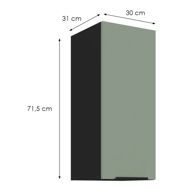 Kuchynská skrinka Aria-Sa/Bl Anti Fingerprint 30g-72 1f