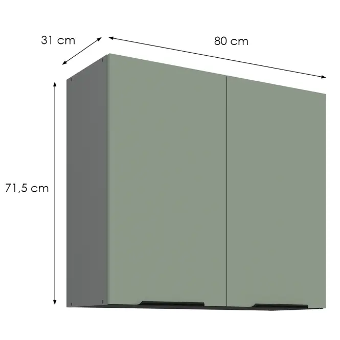 Kuchynská skrinka Aria-Sa/Ant Anti Fingerprint 80g-72 2f