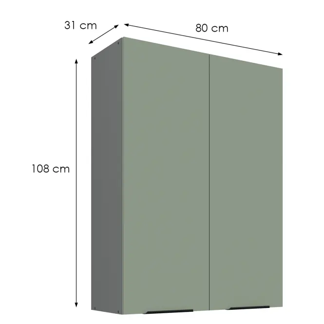 Kuchynská skrinka Aria-Sa/Ant Anti Fingerprint 80g-108 2f