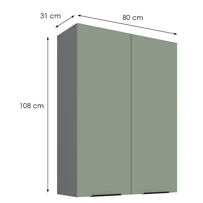 Kuchynská skrinka Aria-Sa/Ant Anti Fingerprint 80g-108 2f,2