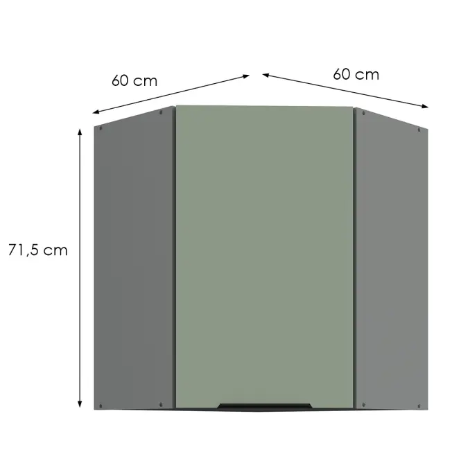 Kuchynská skrinka Aria-Sa/Ant Anti Fingerprint 60x60 Gn-72 1f (45°)