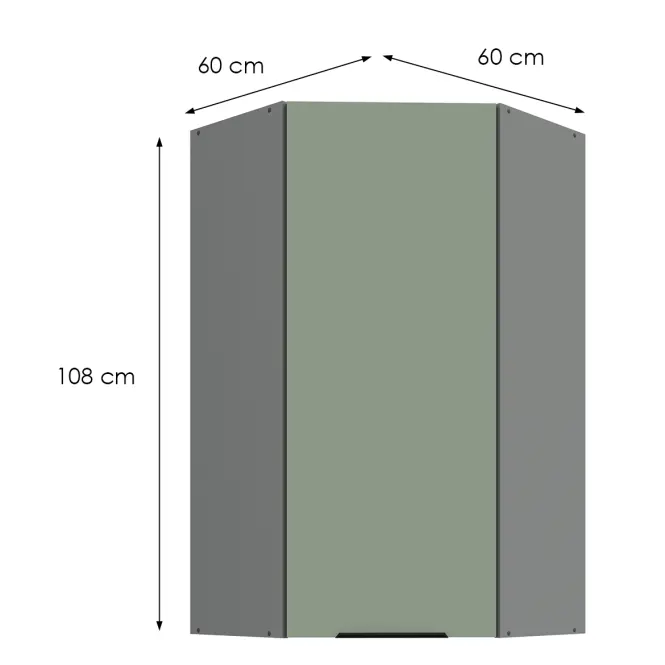 Kuchynská skrinka Aria-Sa/Ant Anti Fingerprint 60x60 Gn-108 1f (45°)