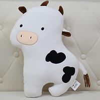 Vankúš Krava 45x30 cm biely