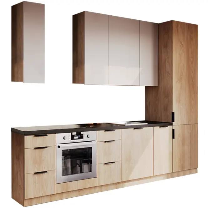 Kuchynská Linka Luxeo 305 Cm  Dub Puccini/Beige Set 9