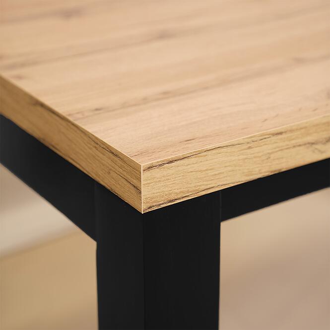 Stôl ST-63 200x100+4x50 wotan/čierna