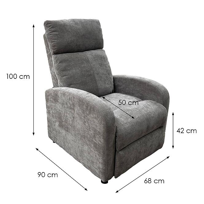 Kreslo Trier 12524 Holms 07 sivá