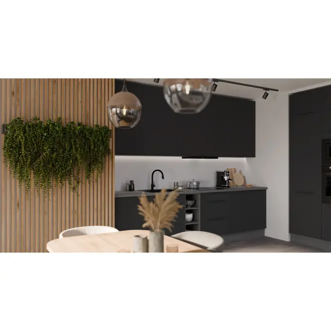 Kuchynská linka Aria BL/ANT 300 cm bez kuchynskej dosky,10