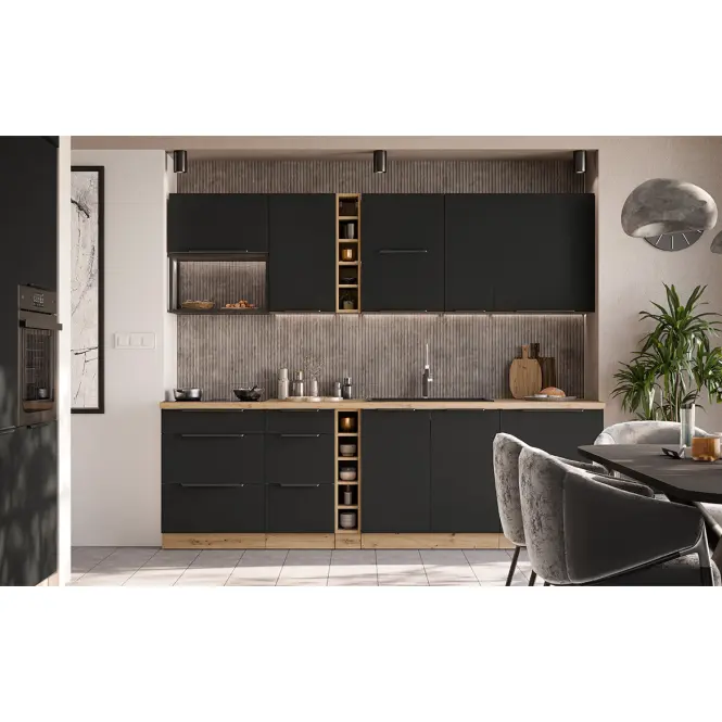 Kuchynská linka Aria BL/AR 255 cm bez kuchynskej dosky,2