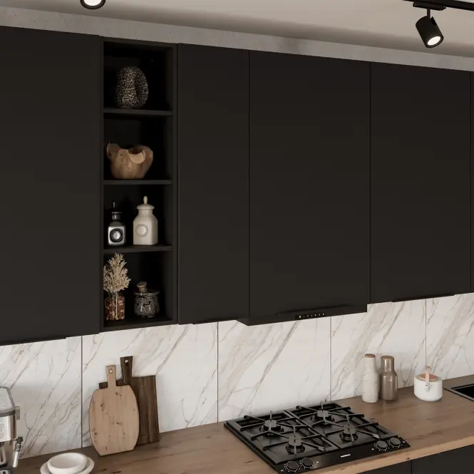 Kuchynská linka Aria BL/BL 390 cm bez kuchynskej dosky,4