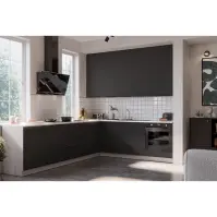 Kuchynská linka Aria BL/WH 260x230 cm bez kuchynskej dosky
