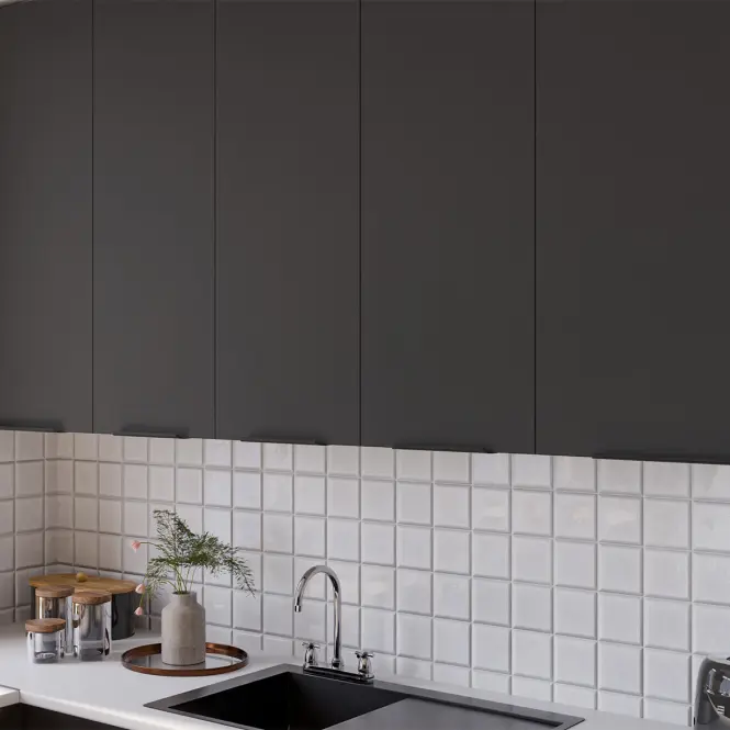 Kuchynská linka Aria BL/WH 260x230 cm bez kuchynskej dosky,4