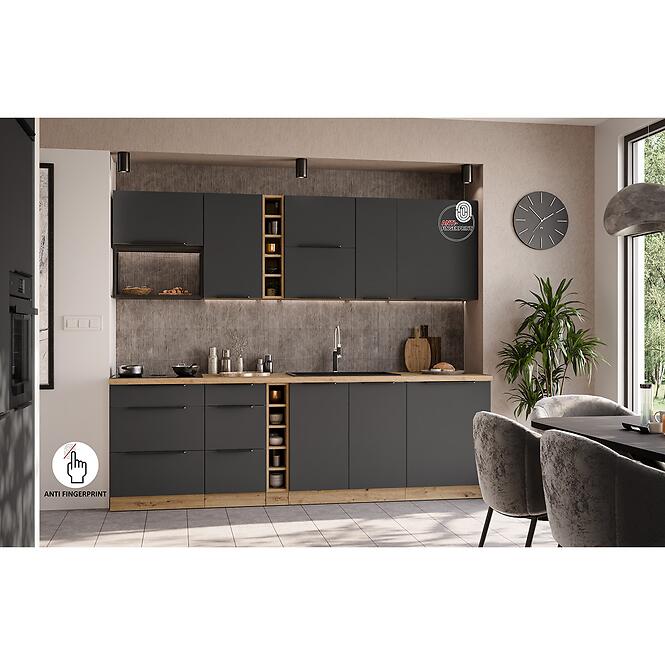 Kuchynská linka Aria GR/AR 255 cm bez kuchynskej dosky,6