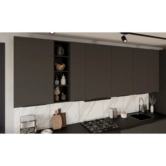 Kuchynská linka Aria GR/BL 390 cm bez kuchynskej dosky,5