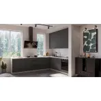 Kuchynská linka Aria GR/WH 260x230 cm bez kuchynskej dosky