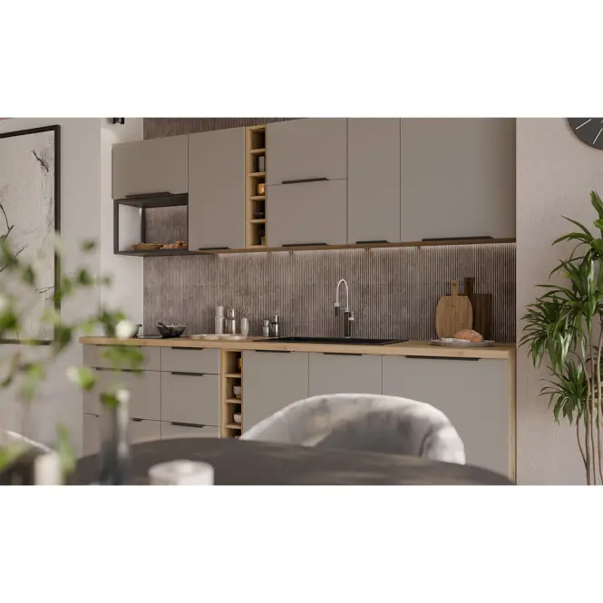 Kuchynská linka Aria TA/AR 255 cm bez kuchynskej dosky,3