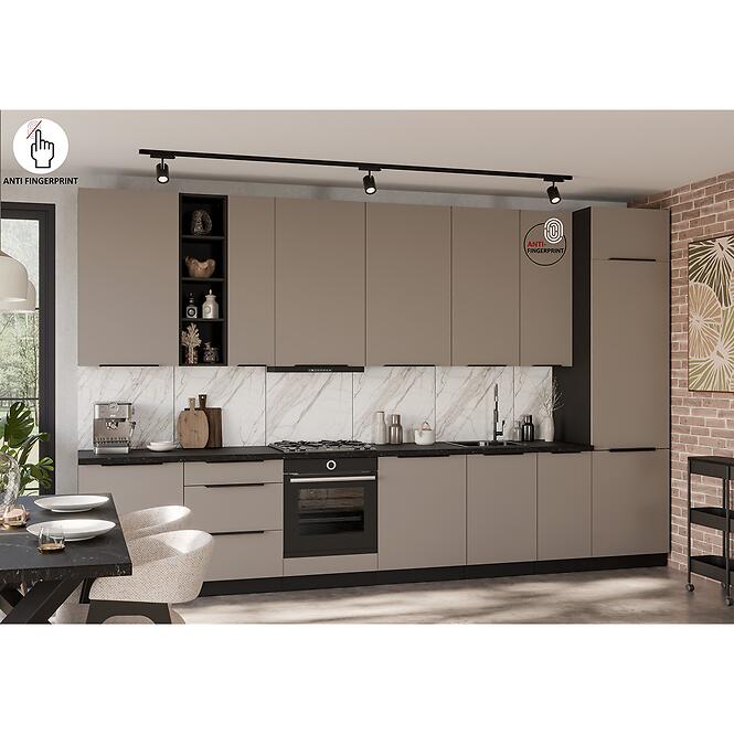 Kuchynská linka Aria TA/BL 390 cm bez kuchynskej dosky,6