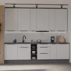 Kuchynská linka Aria WH/ANT 300 cm bez kuchynskej dosky