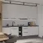 Kuchynská linka Aria WH/ANT 300 cm bez kuchynskej dosky,2