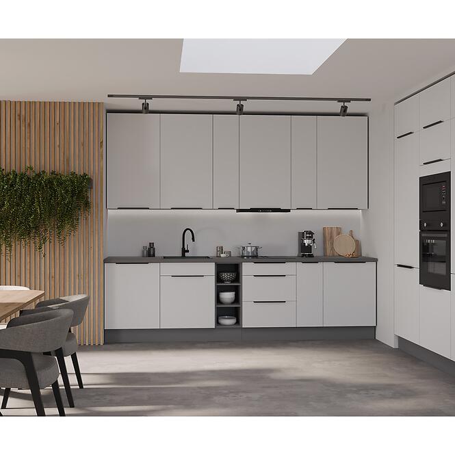 Kuchynská linka Aria WH/ANT 300 cm bez kuchynskej dosky,3