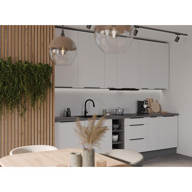 Kuchynská linka Aria WH/ANT 300 cm bez kuchynskej dosky,5