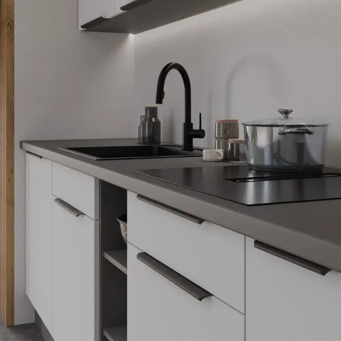 Kuchynská linka Aria WH/ANT 300 cm bez kuchynskej dosky,7