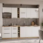 Kuchynská linka Aria WH/AR 255 cm bez kuchynskej dosky
