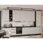 Kuchynská linka Aria WH/BL 390 cm bez kuchynskej dosky,2