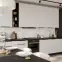 Kuchynská linka Aria WH/BL 390 cm bez kuchynskej dosky,4