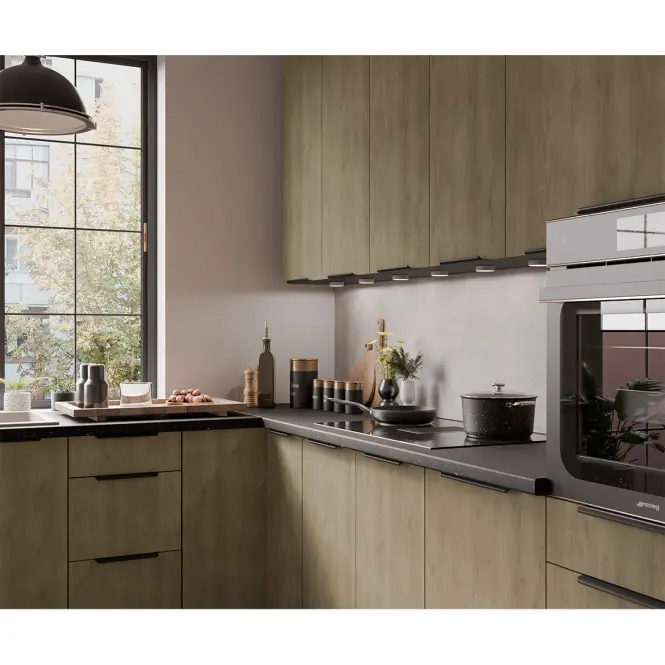 Kuchynská linka Cremona BL 210x290 cm bez kuchynskej dosky