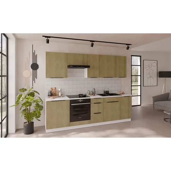 Kuchynská linka Cremona WH 260 cm bez kuchynskej dosky,2