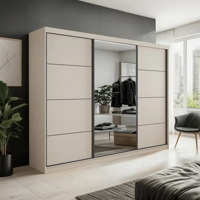 Skriňa Palermo 250 kašmír/zrkadlo,5