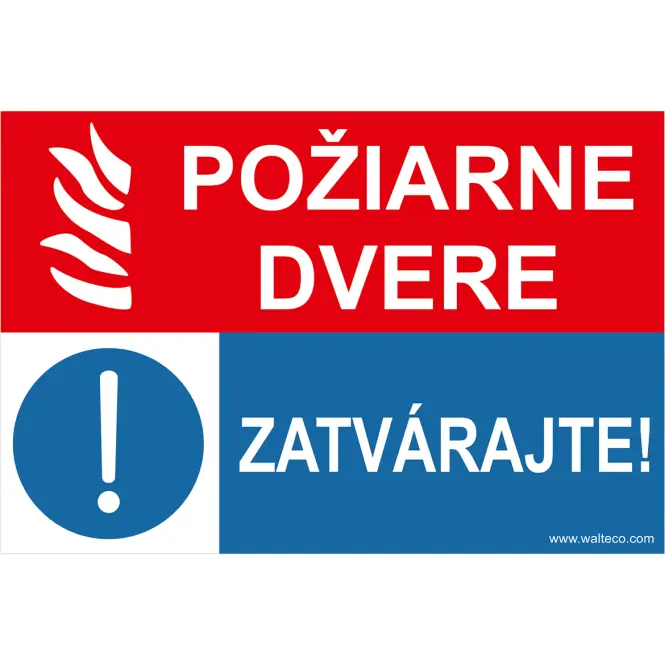 Požiarne dvere, zatvárajte