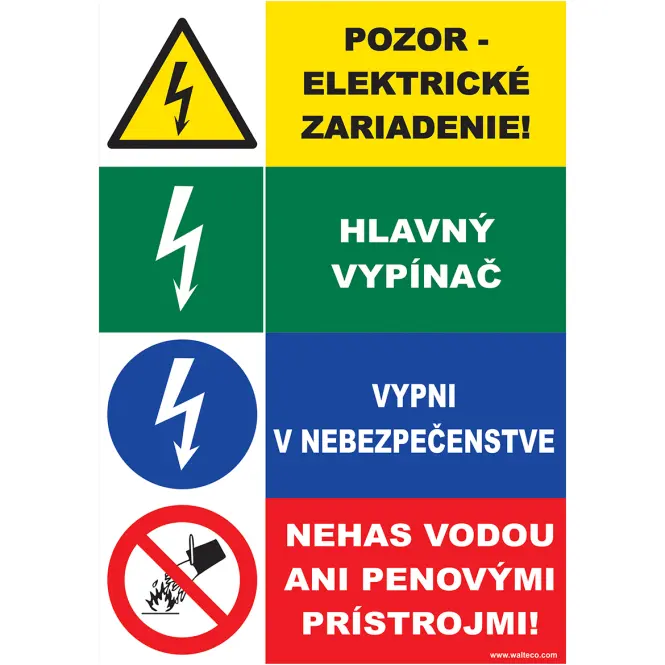 Pozor el. zariadenie – štvorkombinácia