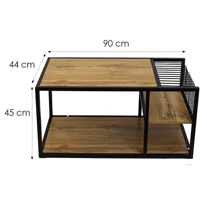 Konferenčný Stolík Pmc-2511 Prírodná/Čierna,2