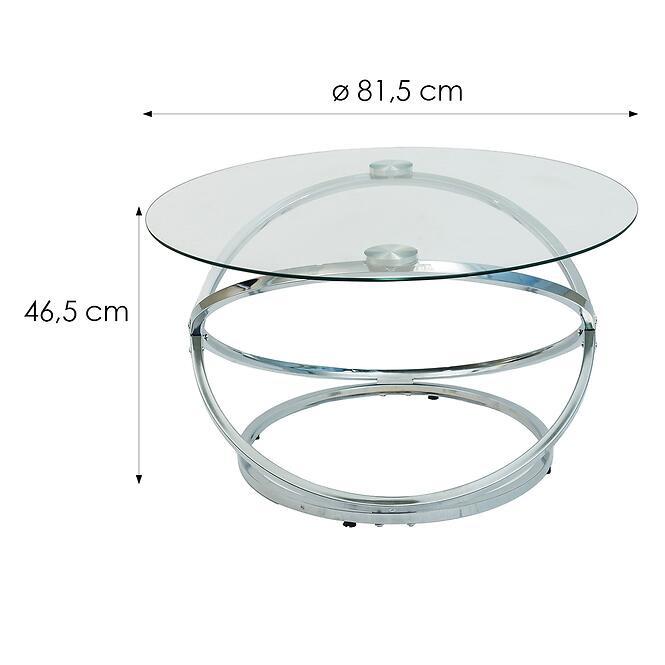 Konferenčný Stolík Pmc-24015 Chróm/Sklo