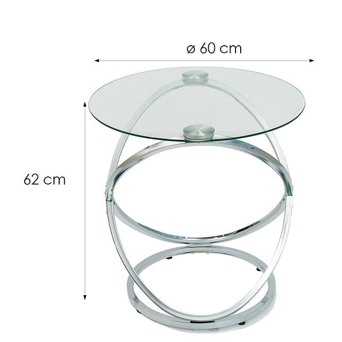 Konferenčný Stolík Pmc-24016 Chróm/Sklo