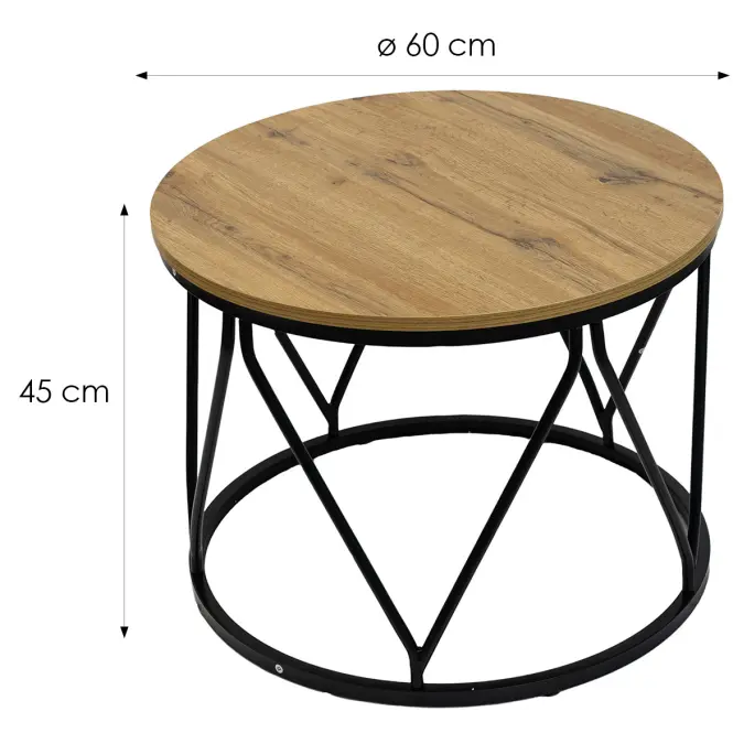 Konferenčný Stolík Pmc-Ct2519 Prírodná/Čierna,2