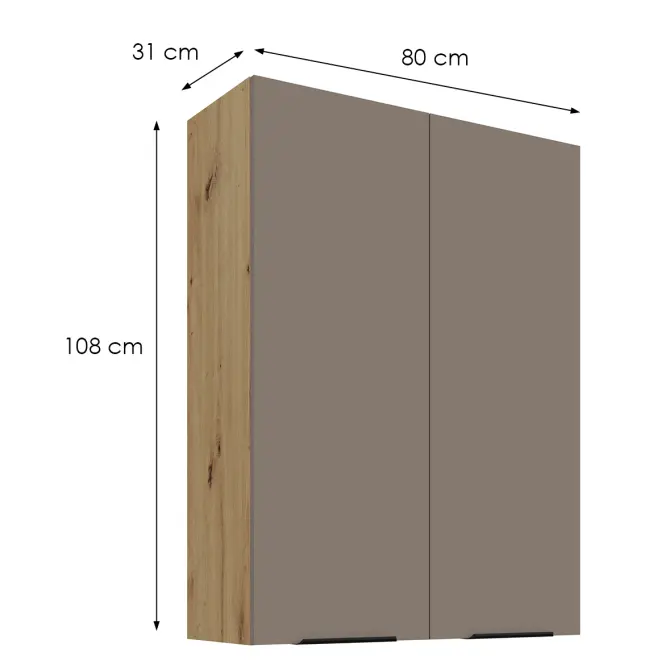 Kuchynská skrinka Aria-Ta/Ar Anti Fingerprint 80g-108 2f