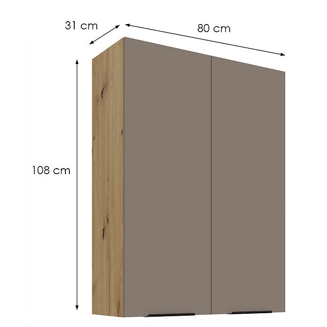 Kuchynská skrinka Aria-Ta/Ar Anti Fingerprint 80g-108 2f,2