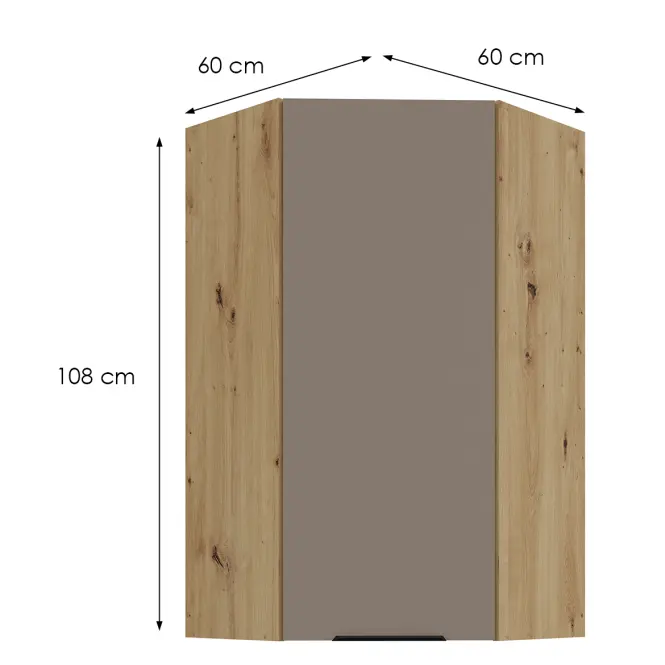 Kuchynská skrinka Aria-Ta/Ar Anti Fingerprint 60x60 Gn-108 1f (45°)