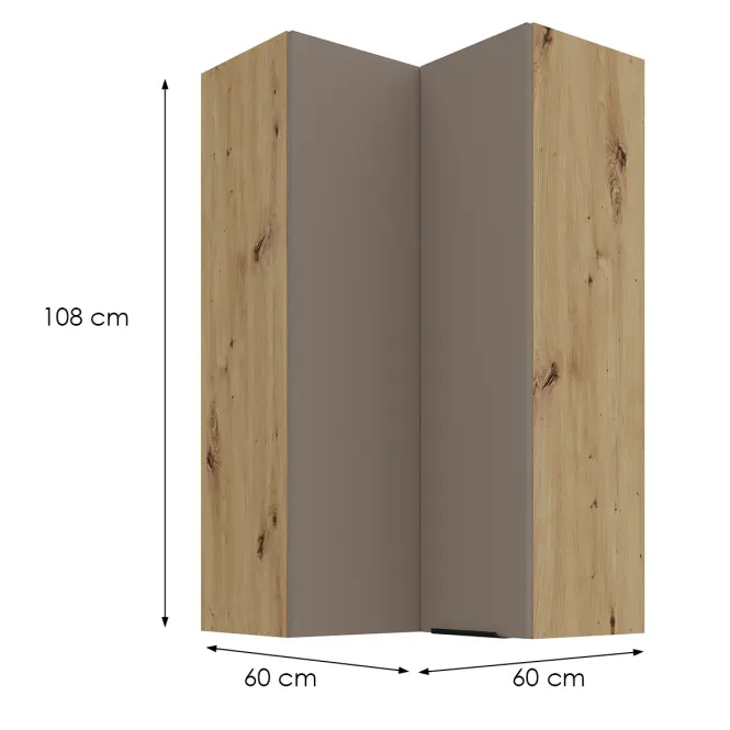 Kuchynská skrinka Aria-Ta/Ar Anti Fingerprint 60x60 Gn-108 2f (90°)