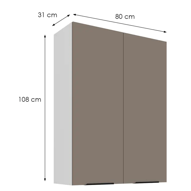Kuchynská skrinka Aria-Ta/Wh Anti Fingerprint 80g-108 2f,2