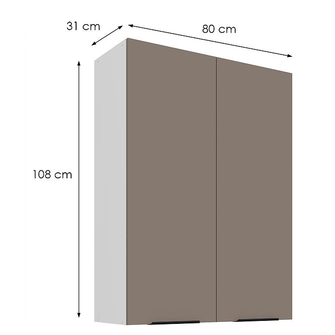 Kuchynská skrinka Aria-Ta/Wh Anti Fingerprint 80g-108 2f,2